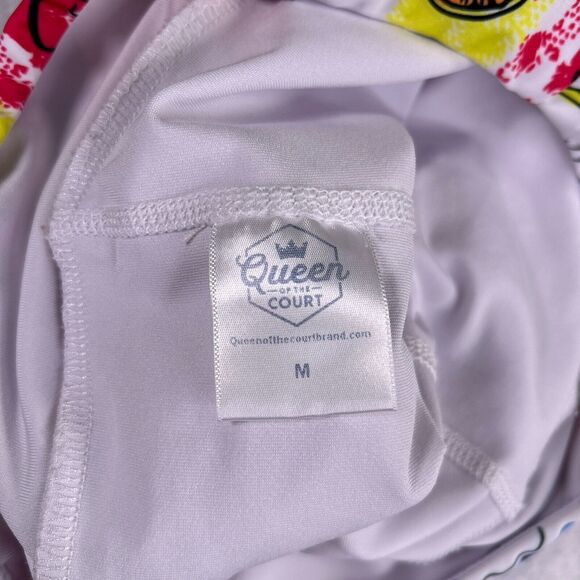 Queen Of The Court Colorful Cocktails Print Tennis Skort Skirt Women's Sz Medium - Picture 8 of 13